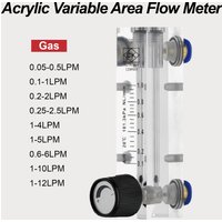 LZM-4T Acrylic Flow Meter 0.05-0.5LPM Adjustable Panel Mount Gas Rotameter Variable Area Air Flow Controller