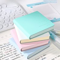 Cream Color Mini Note Portable Memo 96 Sheets Blank Inner Pages Record Notebook for Office School Stamp book A7814