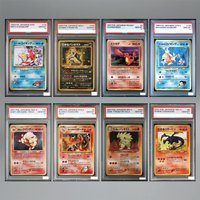 DIY Self-made Anime PTCG GYM Rocket NEO 4 Charmander Magikarp 10Points Rare Rating Card English Version Collecting Card Gift