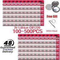 100-500Pcs CR1220 Batteries 3V Lithium Coin Cell CR 1220 Battery High Capacity For Watches Healthcare Devices Calculator Etc