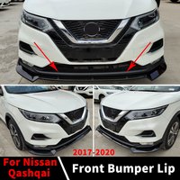 For Nissan Qashqai 2017-2020 Decoration Parts Diffuser Deflector Front Splitter Bumper Lip Air Dam Protector Tuning Accessories