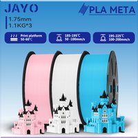JAYO 3,3KG PLA Meta Filament 1,75MM 3D-Filament PLA für FDM 3D-Drucker, sauber gewickelt, robust, 3D-Druckmaterialien 1,1KG/Rolle