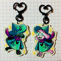 Customizable DELTARUNE Ralsei Acrylic Keychain - Collectible Character Accessory