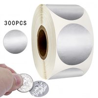 300Pcs/Roll Waterproof Coating Scratch Sticker Perfect for Promotion Lottery Game Hidden Information Stationery Gift