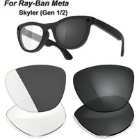 Replacement Lenses For Ray-Ban Meta Skyler Gen 1&2 RW4010/RW4014 52mm Photochromic Polarized Anti-blue Glasses Lens Accessories