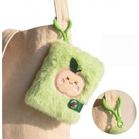 A7 Fruit Patterned Plush Notebook, Portable Notepad, Mini Keychain Notebook, Suitable For Office, Study, Bookkeeping,