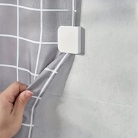 Durable shower curtain clips, side curtain fixers without drilling holes, windproof and stable anti-light leakage clips