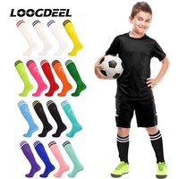 Loogdeel Football Socks Long Tube Knee Cotton Adults Children Legging Stockings Non-slip Soccer Baseball Running Sports Socks