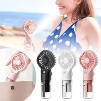 4 Speeds Powerful Wind Spray Fan Mini Handheld Humidifier Fan Portable Outdoor Small Fan USB Rechargeable Water Spray Mist Fan