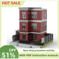 New 2010Pcs City Hot Selling Street View Moc-217034 Modular House Model Custom Puzzle Diy Creative Ideas Kid Toy Birthday Gift