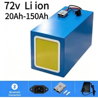 72V Lithium Ion LiPo Battery Pack 20Ah-150Ah Built-in BMS High Capacity Lithium Battery for Electric Motorcycle E-Bike E-Scooter