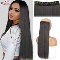 One Piece Clip in Hair Extensions Straight 5 Clip 100% Human Hair Extension Clip in Human Hair 3/4 Full Head Straight Remy Human