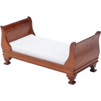 1:12 Dollhouse Miniature Wooden Furniture Single Bed Model Doll House Decor Toy Accessories