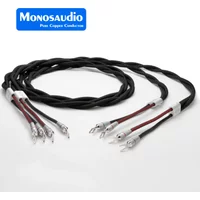 Monosaudio S803S2R OCC Multi-Core Copper Silver Plated High-Fidelity Audio Speaker Cable: Premium Performance for Sound Enthusia