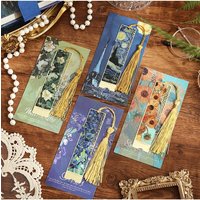 4pcs Hollow Literary Flower Metal Bookmark Exquisite Painting Sunflower Iris Rose Shape Gifts for Book Lovers Writers Readers