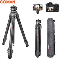 COMAN Zero F38 Y X V Series Carbon Fiber Tripod Lightweight Travel Tripods With Quick Release Plate For Canon Nikon DSLR Camera