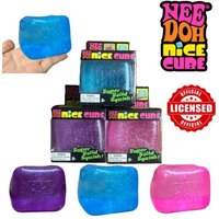Needoh Schylling Glitter Cube Maltose Ice Cube Soft Squeeze Slow Rebound Sensory Fidget Toy Stress Relief Relax Toy