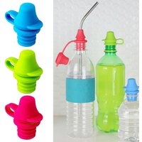Bottles Top Hat Anti-Spill Water Bottle Cap Colorful Leak Free Bottles Cover Silicone Fresh-keeping Bottle Lid Stopper Baby