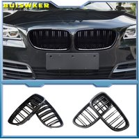 Car Gloss Black Kidney Grill Dual Slats Racing Grill For BMW 5 Series F10 F11 F18 520d 530d 540i 2010-2017 Replacement Part