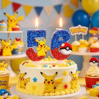 Pokemon Pikachu Birthday Candles Cartoon Anime Cake Topper Decorations Kids Birthday Party Supplie Baby Shower Cake Decor Gifts