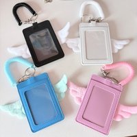 Solid Color Angel Wings Card Holder Girl Kpop Idol Photo Photocard Protector Bag Photocard Display Pendant