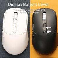 Wireless Mouse Bluetooth-Compatible Gaming Mouse (Dual Mode:BT1+BT2+2.4Ghz) Ergonomic Rechargeable Mice for PC/Laptop/Macbook