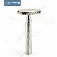 KAMPFE CNC machining Double edge titanium alloy safety shaver with 5-plade open tooth shaver as a gift for men shaving