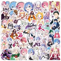 50Pcs Rem Stickers Aesthetic Decals For Laptop Scrapbook Luggage Guitar Helmet DIY Vinyl Stickers