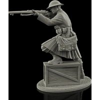 75MM Resin Figure Unpainted Model Kit, Military theme, Scottish Infantry, Unassembled and unpainted GK,