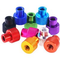 Weiyi 6#-32 1/4-20 3/8-16 UNC Aluminum Alloy Knurled Thumb Nuts Through Hole Colorful Grip Knob Hand Tighten Twisted Nut