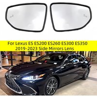 For Lexus ES ES200 ES260 ES300 ES350 2019-2023 Side Mirrors Lens Door Wing Rear View Mirror White Glass with Heating Blind Spot