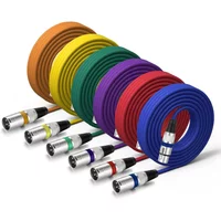 XLR Cables XLR Male To Female 3 Pins Balanced Microphone Cable Multi-Color Mic Cord for Mixer Speaker Recording Studio Podcast