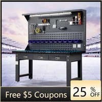 D2-24 Heavy Duty Anti-Static Workbench Stainless Steel Fitter Bench Electrician Experiment Workshop Operation Inspection Table