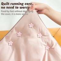 18PCS One Button Unlock Duvet Cover Fastener Clip Anti Slip Blanket Buckles Quilt Holder Fixator Grippers BedSheet Quilt Clip