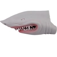 GET! Plastic Shark Hand Puppet For Story Tpr Animal Head Gloves Kids Toys Gift Animal Head Figure Vividly Kids Toy Model Gifts