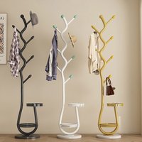 French Rock Board Coat Rack Portable Single Pole Drying Stand for Living Room Bedroom Home Use