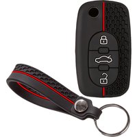 Key Protector For Audi A2 A3 S3 A4 S4 A6 S6 RS6 A8 Tt 3 Buttons Folding Remote Holder Silicone Car Flip Key Fob Cover Case