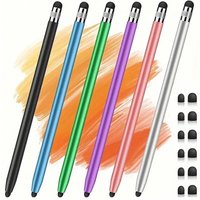 High-sensitivity capacitive stylus with rubber tip, compatible with Android tablets and all touchscreen devices