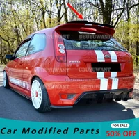 UBUYUWANT For FORD FIESTA MK6 ST 2004 - 2008 Car REAR WING Lip SPOILER ABS Plastic Glossy Black Roof Wing Tail Hatchback Spoiler