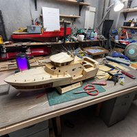 RC Ships 145cm Shikari Remote Control Rescue Boat Wooden Structure RC Schiffe Model Kit Ship Toy