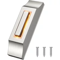 Lighted Doorbell Push Button Wired Door Bell Push Buttons Wall Mounted Doorbell Switch LED Door Chime