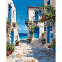 GATYZTORY Picture By Number Town Landscape Kits Home Decor DIY Painting By Numbers Drawing On Canvas HandPainted Art Gift
