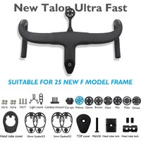 AliExpress OZTALLO New Arrival F12 Carbon Integrated Handlebar for Pinarello Dogma F MY25,345g Ultra Light Internal Cable Routing New Aero Design