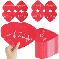 20 Stück Romantische Rote Herz Papierservietten Liebe Einwegserviette Valentinstag Vorschlag Hochzeit Geburtstag Party Festival Tischdekoration