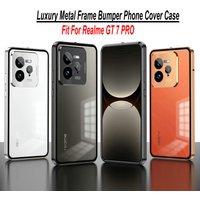 Realme GT 7 PRO RMX5010 5011 Case Luxury Aluminum Alloy Bumper Frame Magnet Closed Metal Back Cover For Realme GT7 PRO Cases