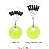 60pcs 10 Group Set Rubber Space Beans Stopper for Fishing Bait Fish Float Tools