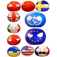 10cm Country Ball Plush Toys Polandball Bag Purse Pendant Country Balls Countryball Stuffed Doll Toy Christmas Gifts for Kids