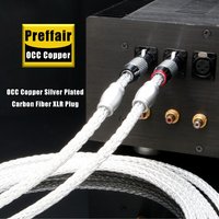 XLR Cables Hi End 6AG XLR Audio Cable 12 Strands OCC Silver Plated Balanced Wire with Silver Plated Carbon Fiber XLR Plug