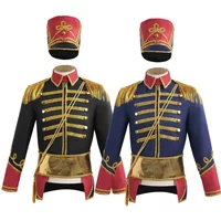 2026 New European Adult Nutcracker Costume Medieval Royal Military Uniform Jacket European Retro Court Tailcoat Halloween Jacket