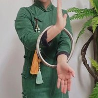 220mm Stainless Steel Wing Chun Training Ring Kung Fu Hand Strength Fitness Hoop